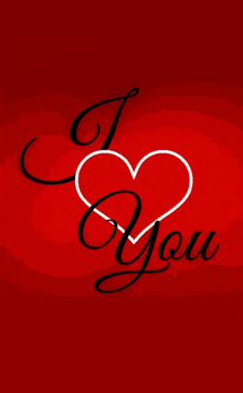 a red background with the words " i love you "