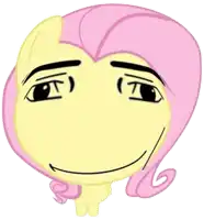 a cartoon drawing of a pony with a smiley face on its face