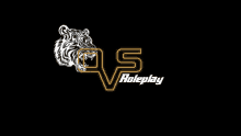 a logo for roleplay with a tiger and the letter v