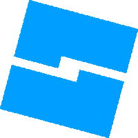 a blue rectangle with a white h on the bottom