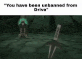 a meme that says " you have been unbanned from drive " with a picture of a plane in the background