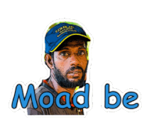 a sticker of a man with a beard and the words moad be below him