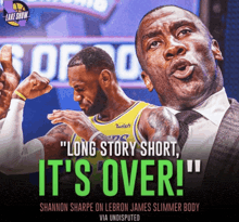 shannon sharpe on lebron james slimmer body via undisputted