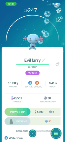 a screenshot of a pokemon game with evil larry on the screen