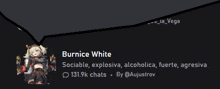 a screenshot of burnice white 's profile with a picture of her