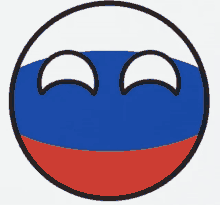 a drawing of a russian ball with a smiley face