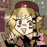 a cartoon of a girl wearing a hat with the number 200 on it .
