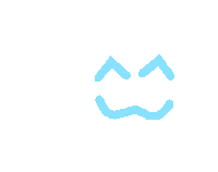 a white background with a blue smiley face drawn on it .