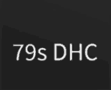 the 79s dhc logo is on a black background