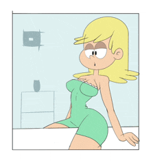 a cartoon of a woman in a bath towel looking at herself in the mirror