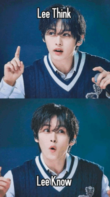 lee think and lee know are written on a picture