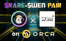 a poster that says $ rare-swen pair on it