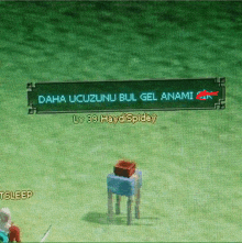 a screen shot of a video game with the words daha ucuzunu bul gel anami on it