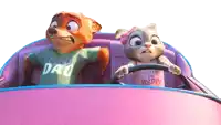 a cartoon character wearing a shirt that says dad and a girl wearing a shirt that says be happy