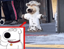 a fire hydrant that looks like a cartoon character