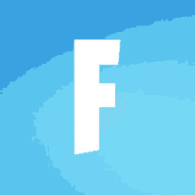 a white letter f is on a blue background