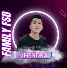 a picture of a man with the name jhendra below him