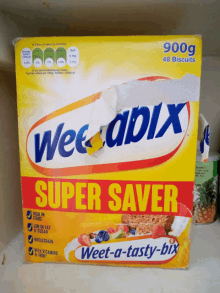 a box of wecabix super saver cereal