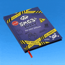 a purple book titled smg3 's sussy notebook against a blue background