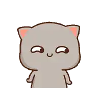 a cartoon cat is making a funny face and looking at the camera