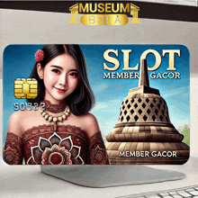 a card that says slot member gacor with a woman on it