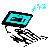 a drawing of a cassette tape that says problema