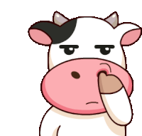 Cow Pick Nose Sticker