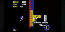 a screenshot of a video game called sonic the hedgehog zone 1