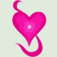 a pink heart with a swirl around it is on a white background