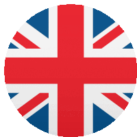 a british flag in a circle with a white background