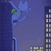 a cartoon drawing of a cat and a mouse