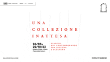 a poster for una collezione inattesa which takes place on 26/05/22 and 22/10/23