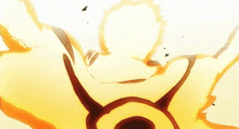 a close up of a cartoon character 's face with a flame coming out of it .