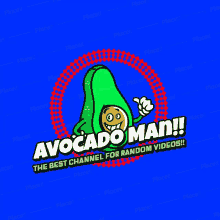 a logo for a channel called avocado man with an avocado on it