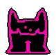 a pixel art of a cat with a heartbeat .