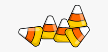 a bunch of candy corn stacked on top of each other