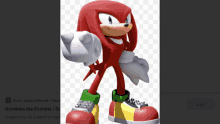 a picture of knuckles the echidna from the sonic news network