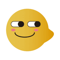 a yellow smiley face with a pink cheek