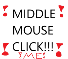 a white background with the words middle mouse click written on it