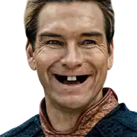a man with a missing tooth is smiling with his mouth open