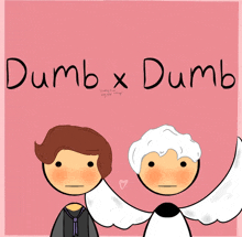 dumb x dumb is written on the pink background