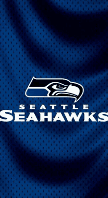 a seattle seahawks logo on a blue jersey