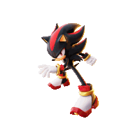 shadow the hedgehog from the video game sonic the hedgehog is shown on a white background