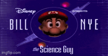 disney presents bill nye the science guy with mario in the center