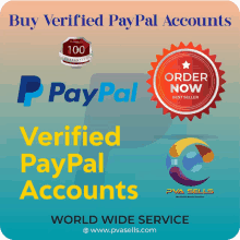 a poster that says " buy verified paypal accounts " on it