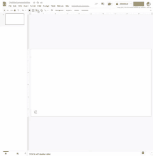 a screenshot of a google slides presentation with testing123 written in the middle