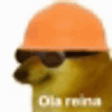 a dog wearing a hard hat and sunglasses is a meme .