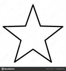 a black and white outline of a star on a white background