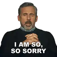 a man says i am so so sorry with his hands folded