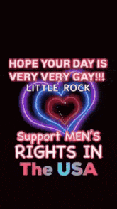 a colorful heart with the words `` hope your day is very very gay !! little rock ''